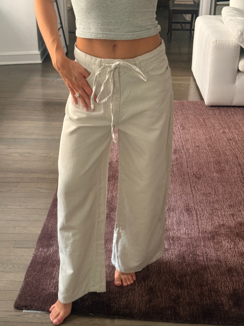 COS Wide Leg Cotton Linen Jean